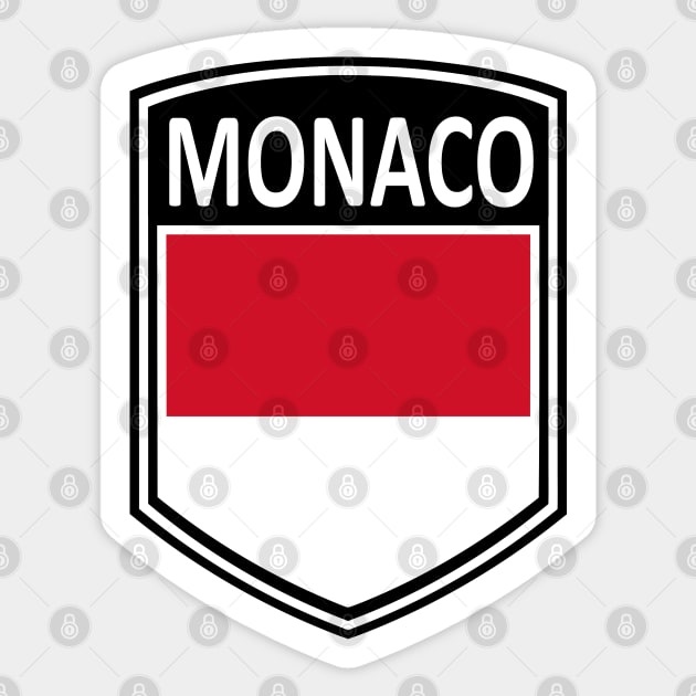 Flag Shield - Monaco Sticker by Taylor'd Designs